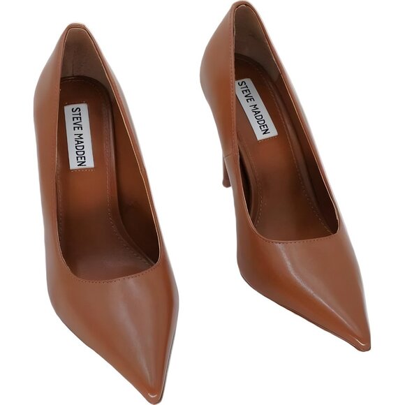 Steve Madden Shoes - Steve Madden Reya pointed-toe patent pumps caramel brown 6.5M
